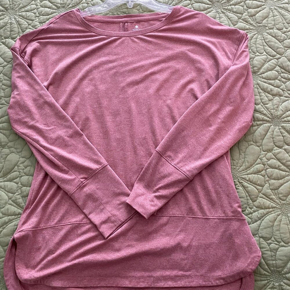 Apana Yoga Long Sleeves  Top  Light Pink Size Large